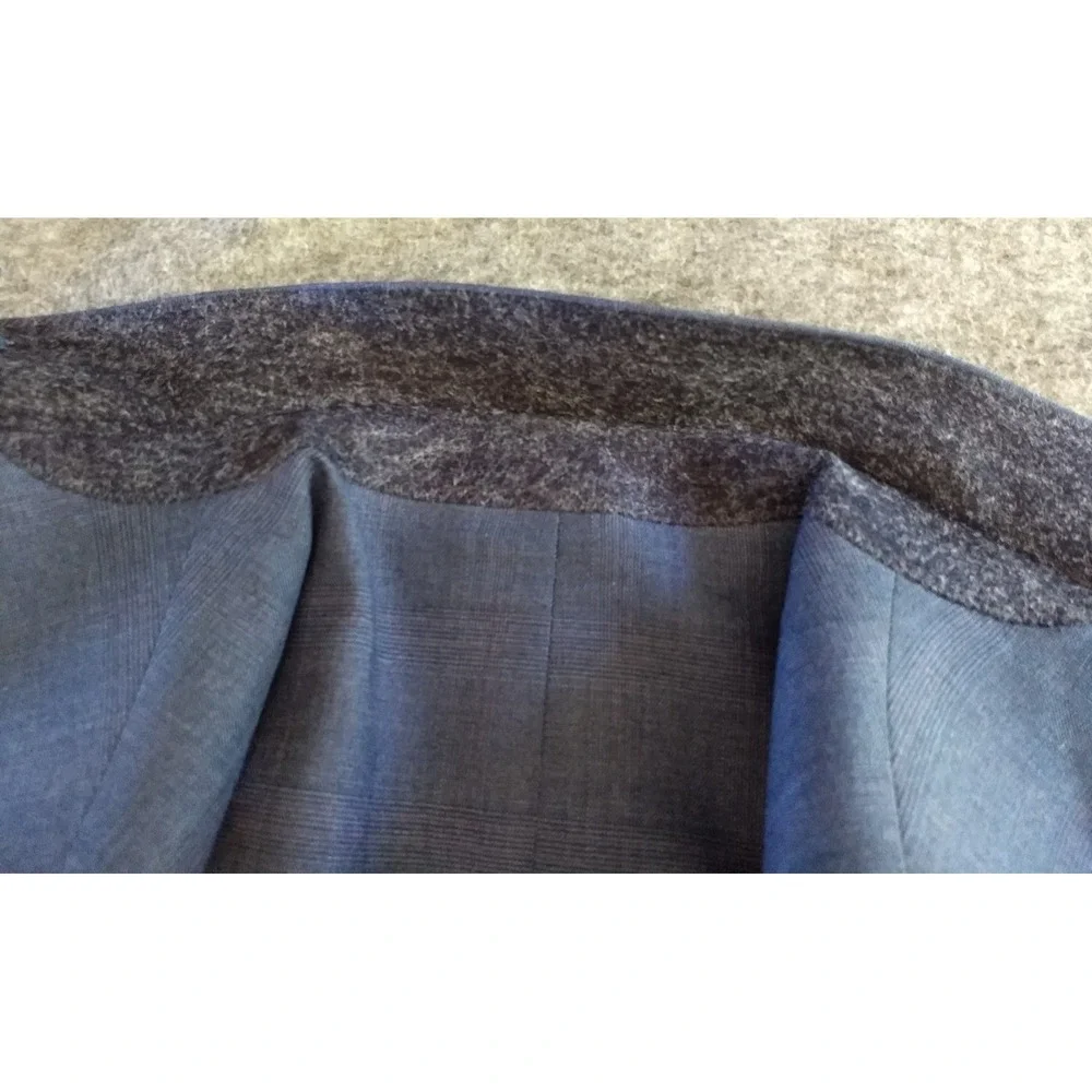 Banana Republic Slim Fit Blazer Men 44R Stretch Jacket Blue Plaid Lined NWOT